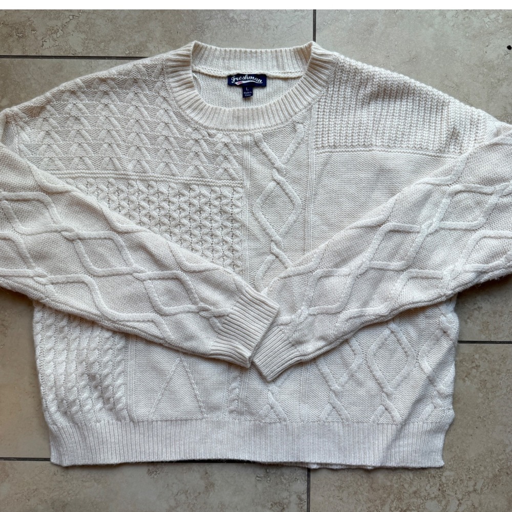 Fisherman Core Cable Knit Sweater Freshman‎ 1996 Womens L
